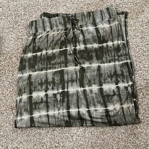 Green and white maxi skirt. Soft and comfy!